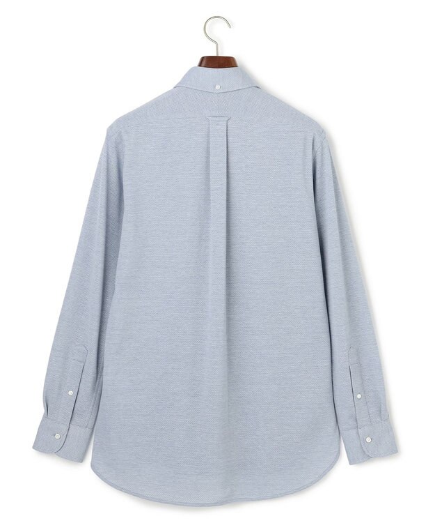 J.PRESS MEN ポロシャツのような快適な着心地【吸水速乾 / ストレッチ / 消臭 / ノンアイロン】エレスポジャージー ドレスシャツ / B.D. サックスブルー系