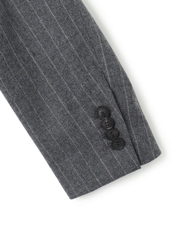 BEIGE， DELAND / ウールピンストライプダブルジャケット Gray St.