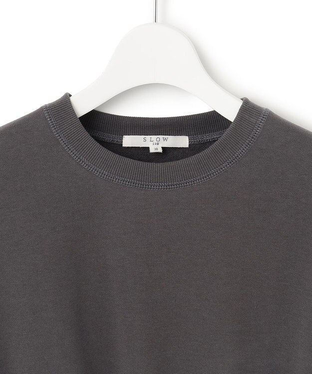 23区 L 【SLOW/洗える】コンパクトインレー フレンチスリーブ カットソー グレー系