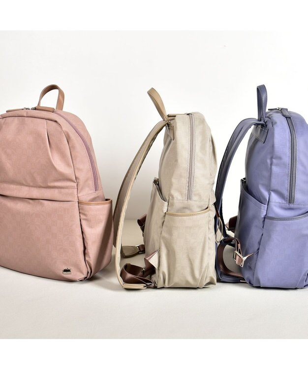 LA BAGAGERIE モノグラムデイリーバックパック アイボリー