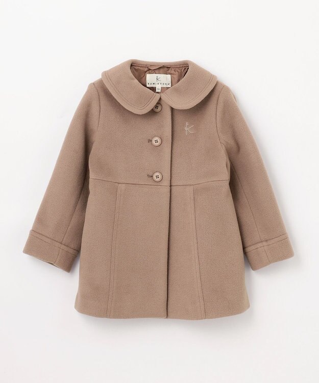 組曲 KIDS 【110-140㎝】フェイクウール コート ショコラ系