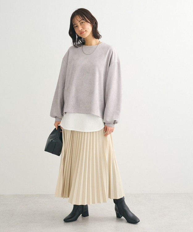 Green Parks ・Ｐｅｔｉｔ　Ｆｌｅｕｒ　ラメプリーツスカート Ivory