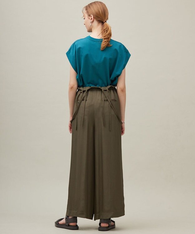 23区 【SACRA】フォールデッドライン ロゴカットソー 【23区別注】グリーン系