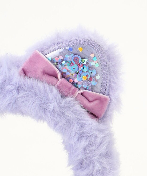 ANY KIDS シャラシャラ ネコミミ イヤーマフ パープル