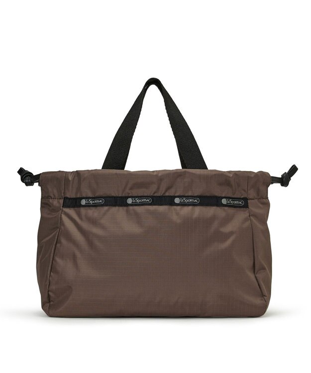 LeSportsac E/W CITY DRAWSTRING BAG /アップタウンダークチョコ/ブラック アップタウンダークチョコ/ブラック