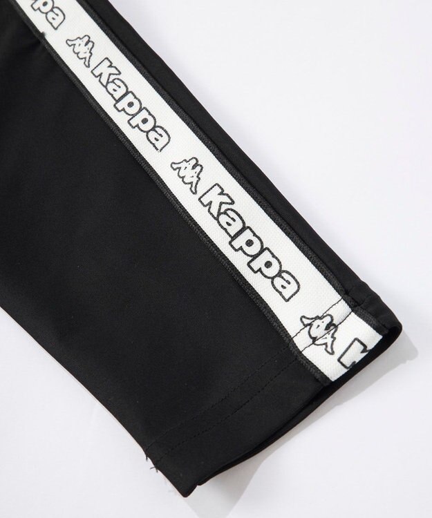 OP／FILA 【Kappa】ラインデザイン長袖ZIPラッシュガード ブラック