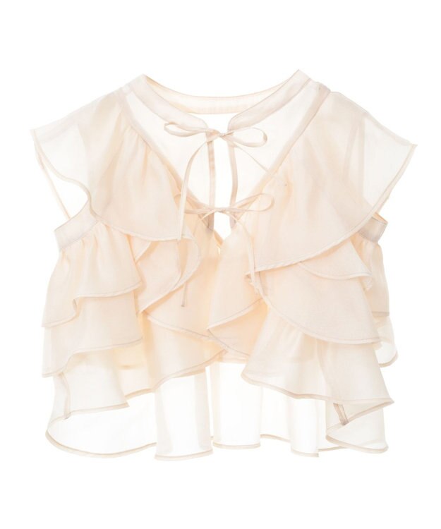 earth music&ecology SET2点フリルボレロ＋ナローワンピース ライトベージュ