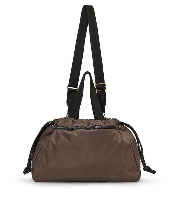 LeSportsac E/W CITY DRAWSTRING BAG /アップタウンダークチョコ/ブラック アップタウンダークチョコ/ブラック