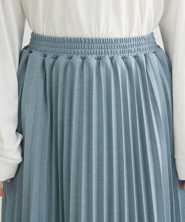 Green Parks ・Ｐｅｔｉｔ　Ｆｌｅｕｒ　ラメプリーツスカート Green