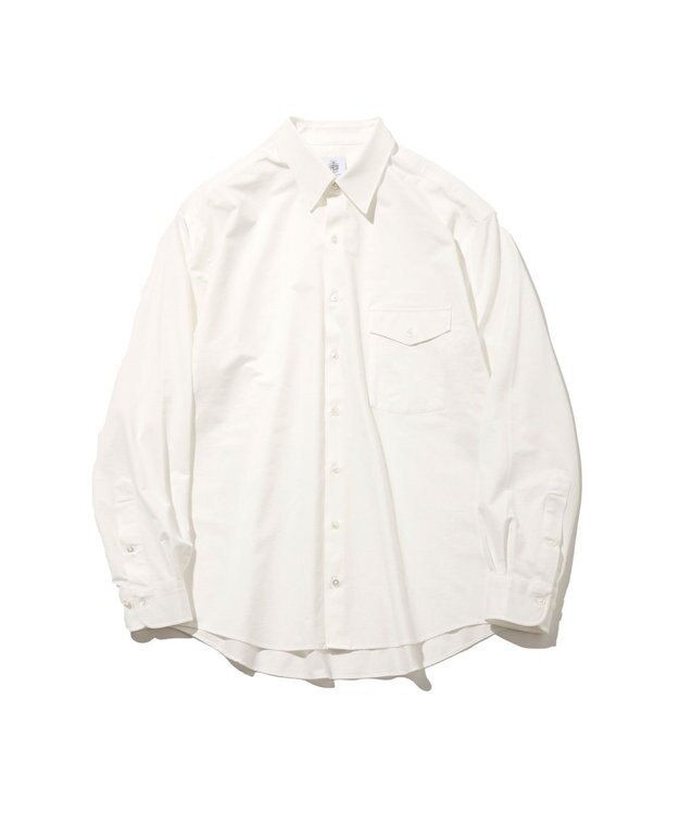 J.PRESS MEN 【J.PRESS ORIGINALS】KANEMASA 46G Jersey Pin Oxford Regular Collar Shirt / Japan Made ホワイト系
