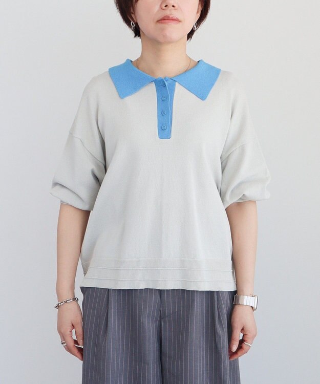 CRAFT STANDARD BOUTIQUE ポロニットプルオーバー Light Gray
