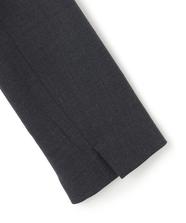 ICB 【UVカット・洗える】ウール2WAYストレッチ ノーカラージャケット チャコール