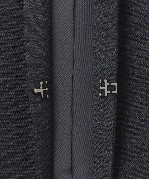 ICB 【UVカット・洗える】ウール2WAYストレッチ ノーカラージャケット チャコール