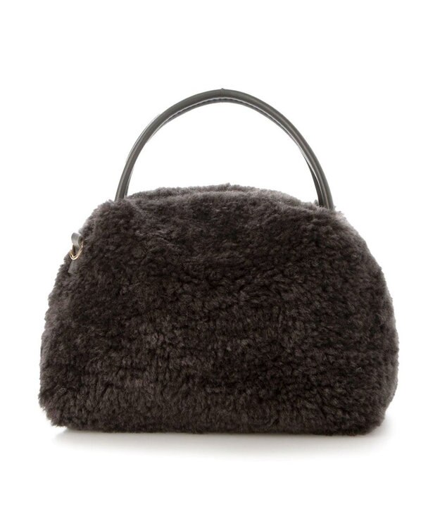 UNBILLION カシュカシュ cachecache / ボアボックスミニトートバッグ ダークグレー