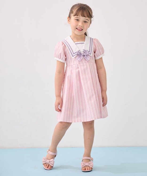 ANY KIDS セーラーワンピース ピンク