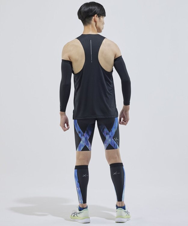 CW-X 【MEN】 CW-X メンズ スポーツタイツ ハーフ(ひざ上丈) 下半身サポート(股関節・腰・おしり・ふともも) マラソン 球技 HZO695 /ワコール サックス