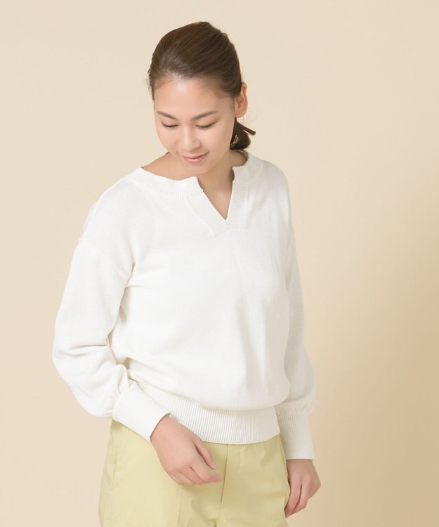 ONWARD Reuse Park 【組曲】ニット春夏 ホワイト