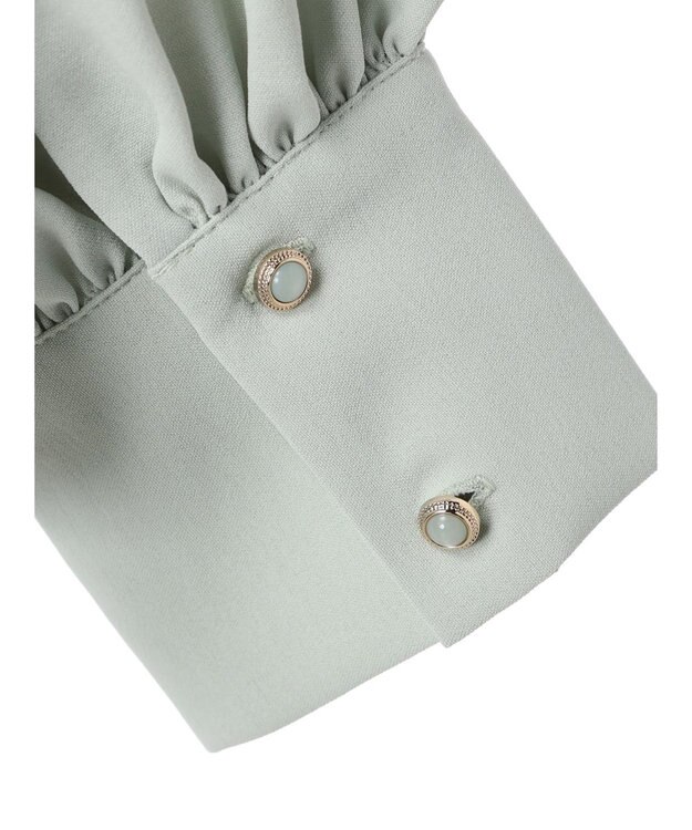 Green Parks ・ＥＬＥＮＣＡＲＥ　ＤＵＥ　ピンタックスタンドブラウス Light Green