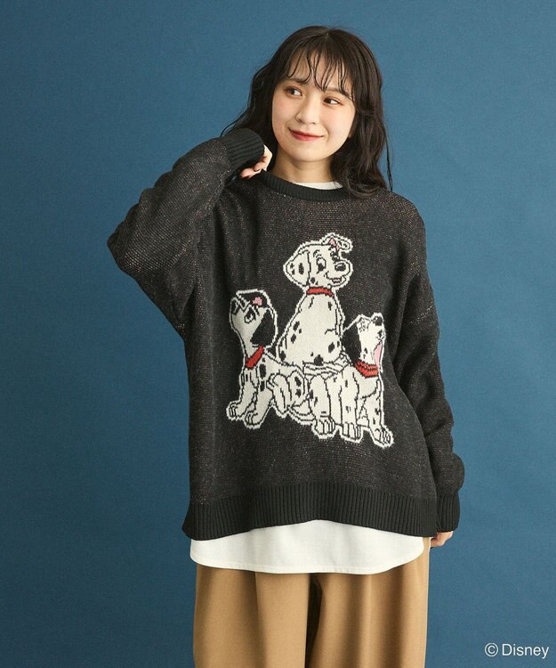 Green Parks １０１匹わんちゃん／ジャガードニット Black