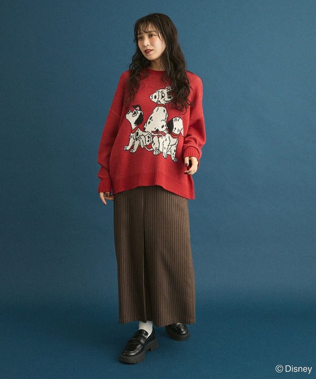 Green Parks １０１匹わんちゃん／ジャガードニット Red