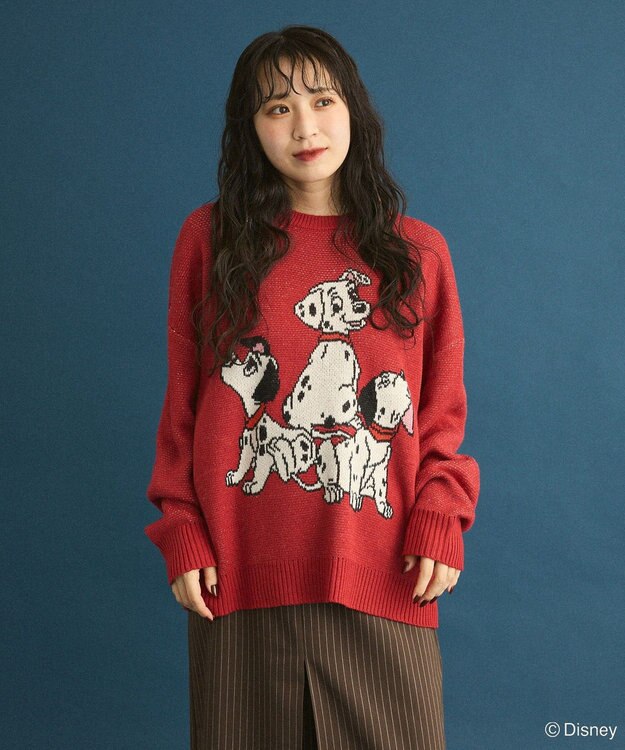 Green Parks １０１匹わんちゃん／ジャガードニット Red