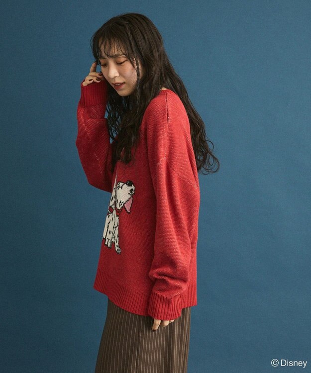 Green Parks １０１匹わんちゃん／ジャガードニット Red