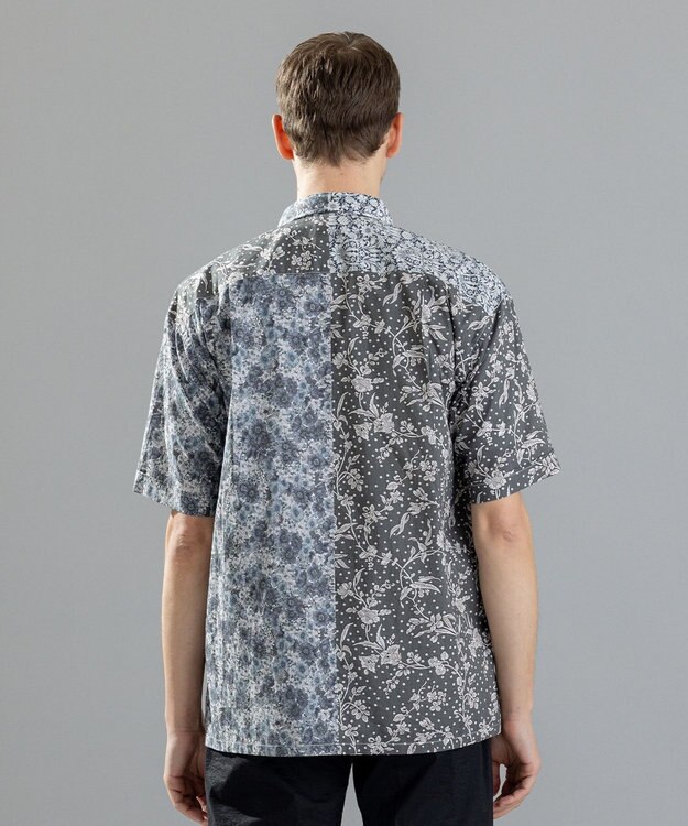 JOSEPH HOMME 【LIBERTY】クレイジーリバティ　半袖レギュラーシャツ グレー系