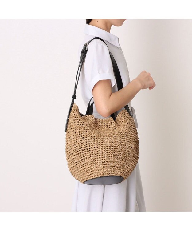 UNBILLION カシュカシュ cachecache / 丸底バケットクロッシュ2wayトート カゴバッグ ブラック