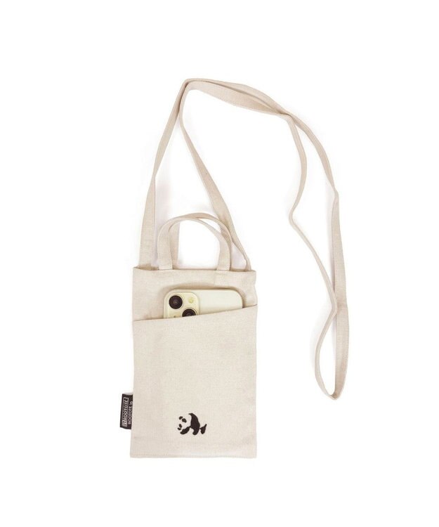 ROOTOTE 1279【スマホショルダー】CJ.ベビールー.パンダ.リサイクルコットン-A 02：アイボリー