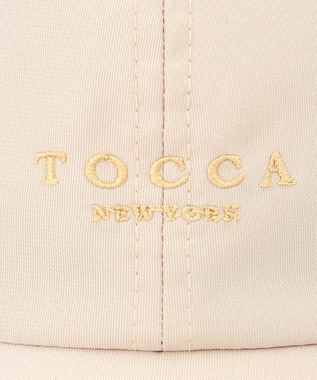 TOCCA 【紫外線90%カット・吸水速乾・抗菌防臭・接触冷感・洗える・サイズ調整可・ブローチ付け外し可】PEARL BROOCH CAP キャップ ベージュ系