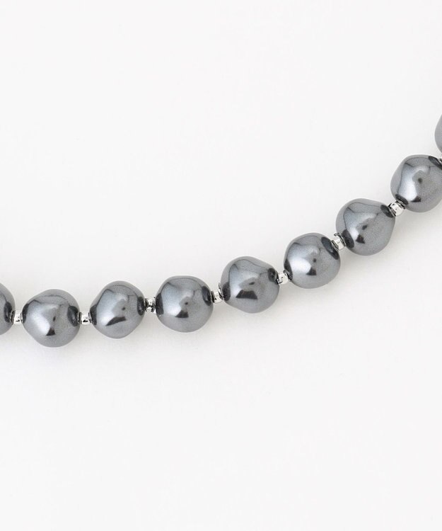 ICB ブラックパールネックレス シルバー系