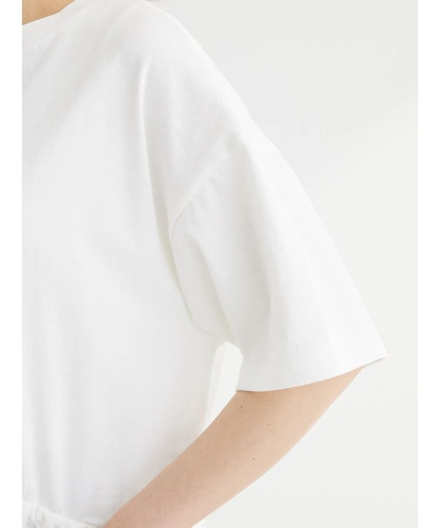 Green Parks ドロスト切替えドッキングカットプルオーバー Off White