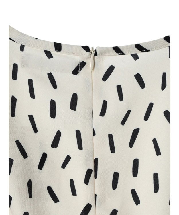 Green Parks armonia．スクエアドットプリントタックワンピース Ivory