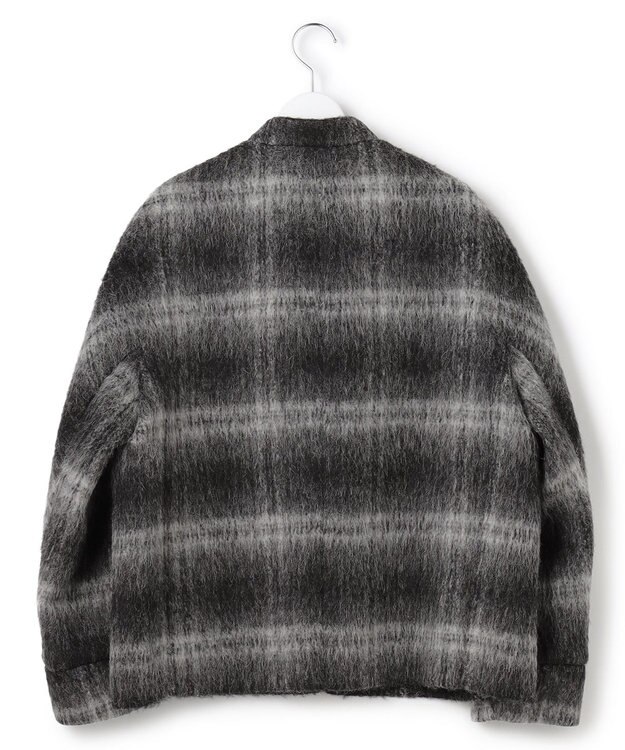 ICB ウールシャギーブルゾン ブラックチェック