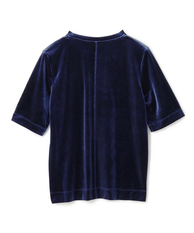 UNFILO ストレッチ ベロアＴシャツ ネイビー