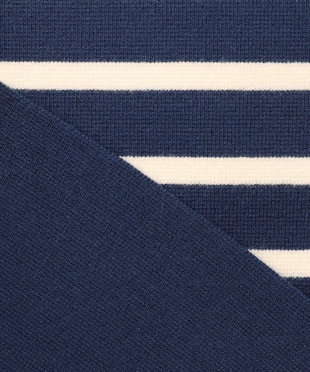 J.PRESS LADIES 【洗える】VIS/PE MILANO ボーダー ニット ダルブルー系1