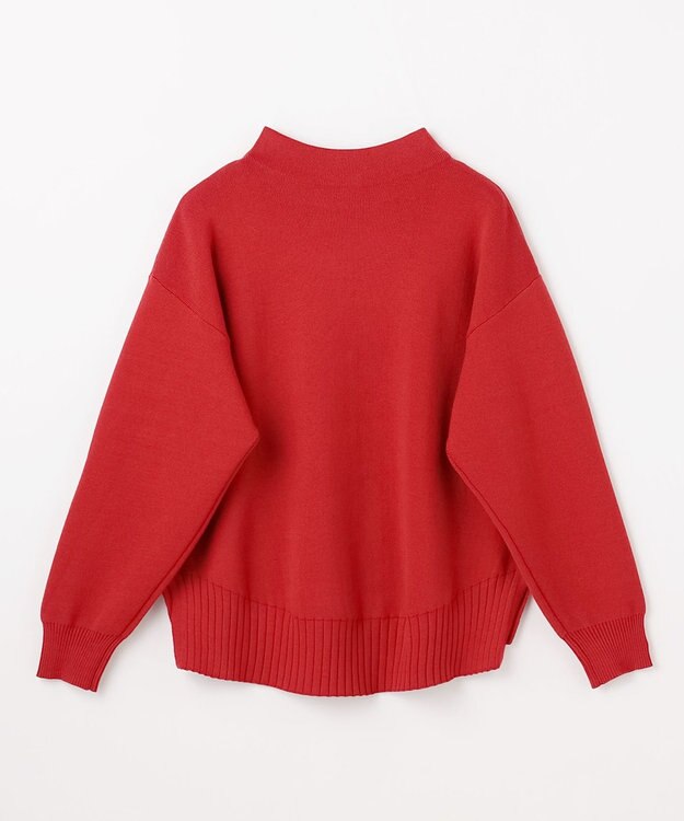 ANY L 【新色追加】ハイネックデイリーニット レッド