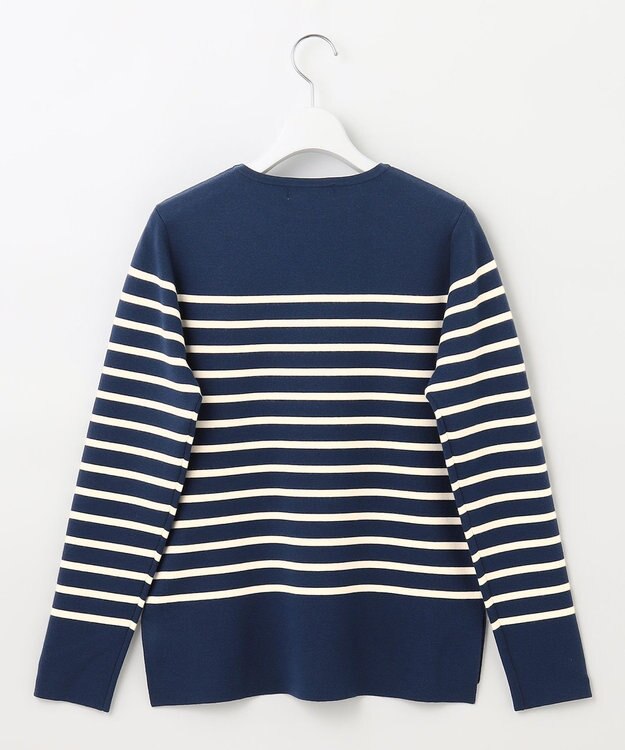 J.PRESS LADIES 【洗える】VIS/PE MILANO ボーダー ニット ダルブルー系1