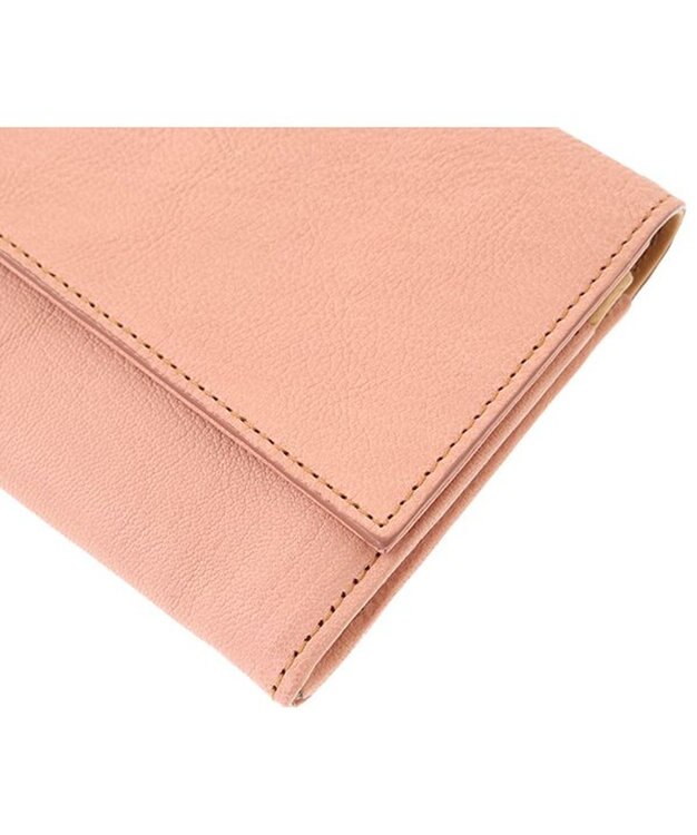 genten 【新色】フレスコ フラップ長財布 ピーチベージュ