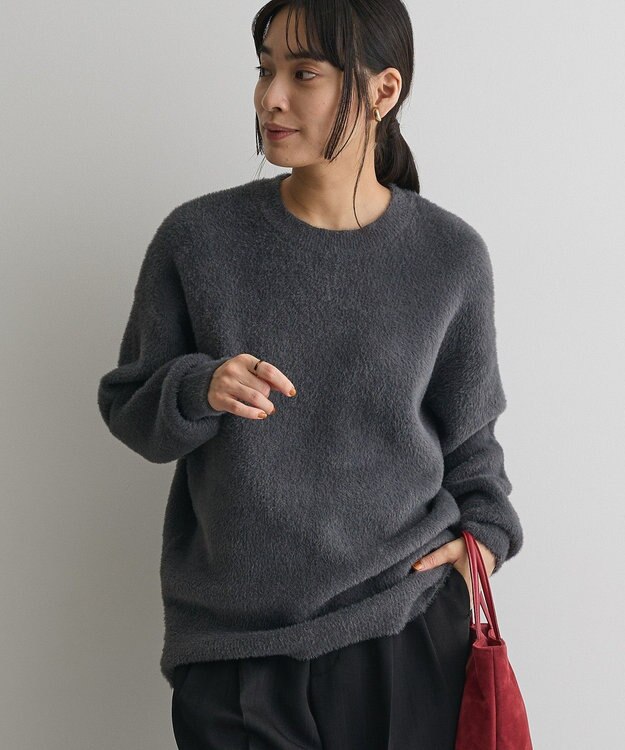 CRAFT STANDARD BOUTIQUE ファーライクニットチュニック Dark Gray