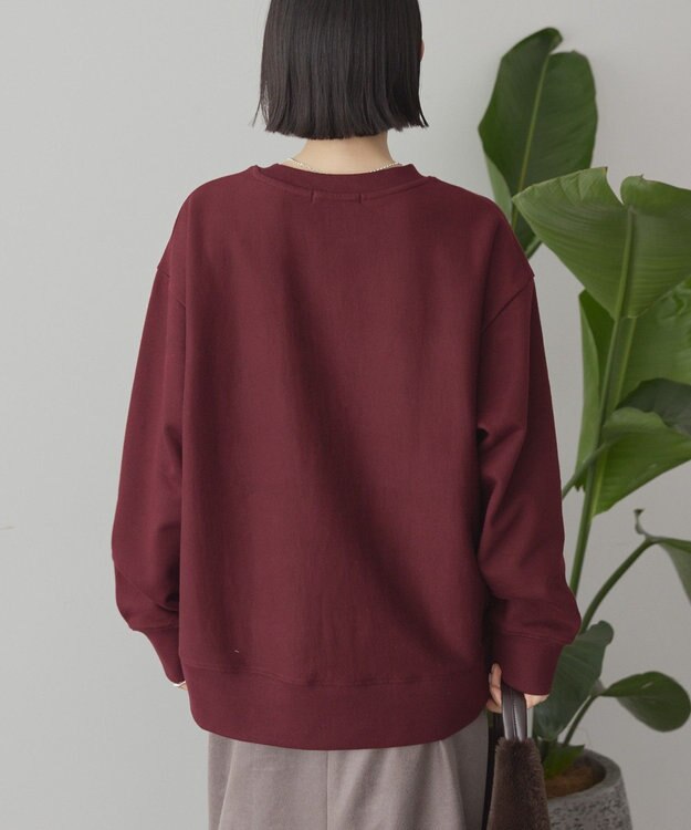 AMERICAN HOLIC Fairfield フロッキースウェットプルオーバー Bordeaux