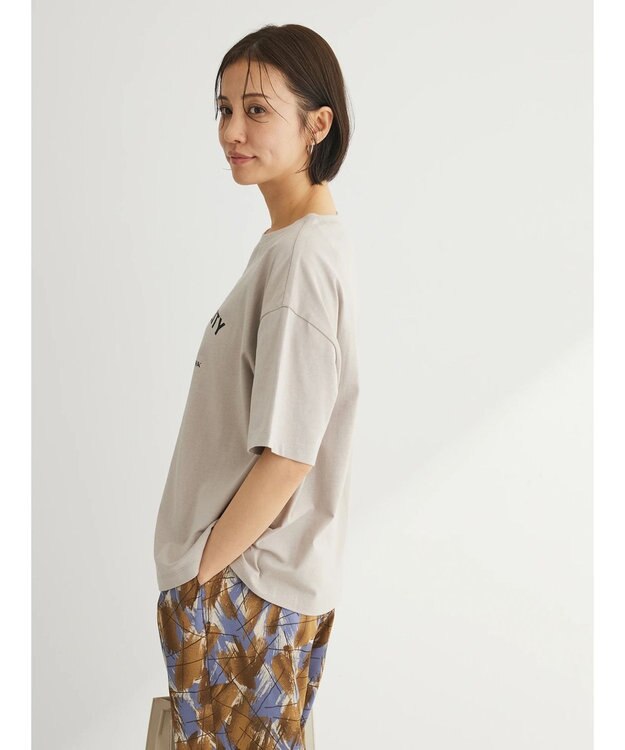 Green Parks エンブレムロゴボックスＴシャツ Gray Beige