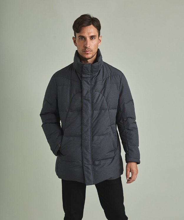 GOTAIRIKU 【仕事で着用可】MINOTECH メランジラミネート ダウンコート(23年モデル) グレー系