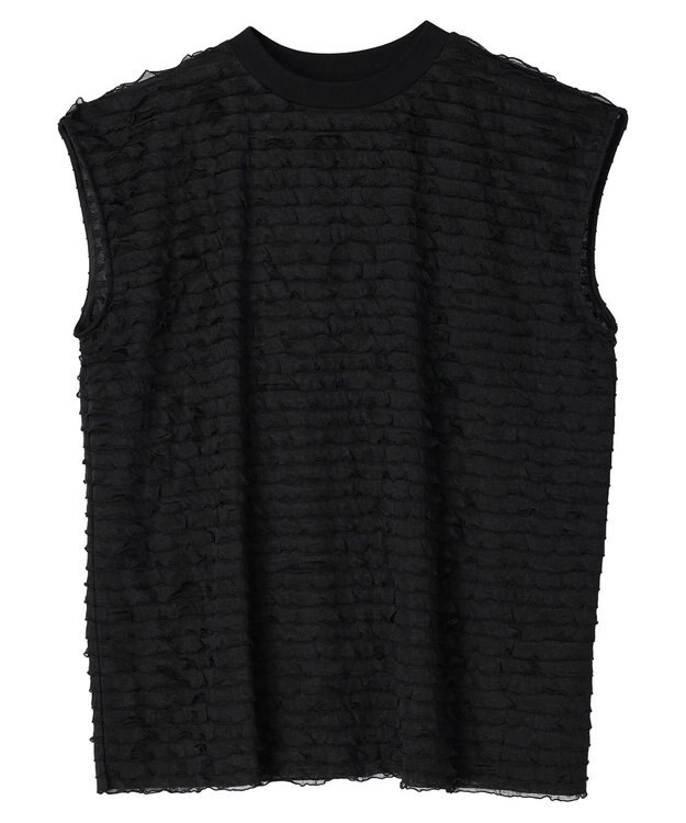 Green Parks フリルカットプルオーバー Black