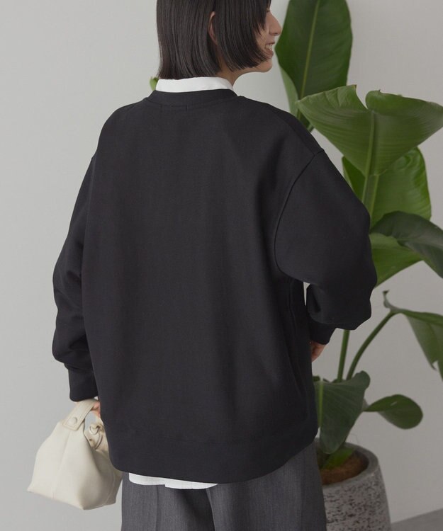 AMERICAN HOLIC Fairfield フロッキースウェットプルオーバー Black