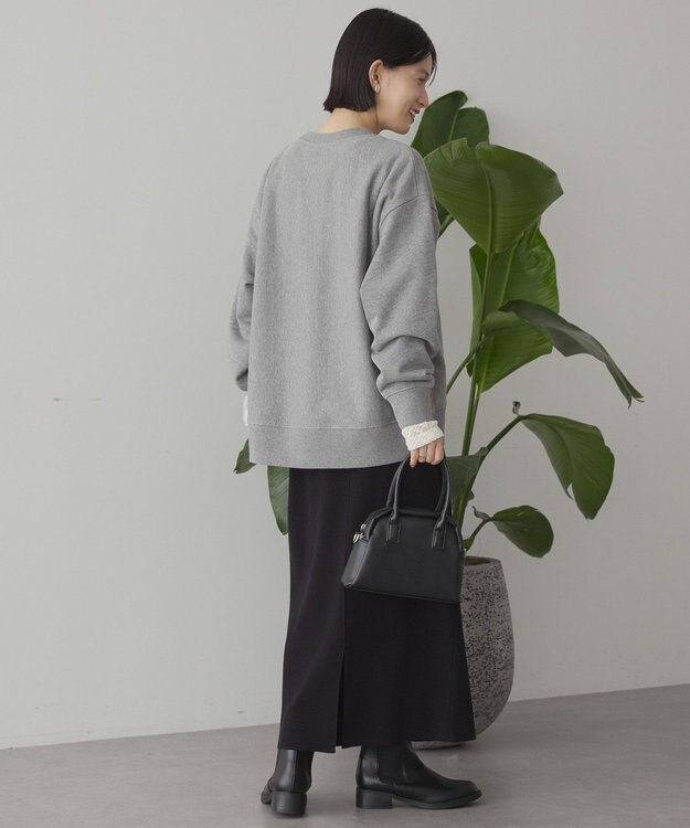 AMERICAN HOLIC Fairfield フロッキースウェットプルオーバー Light Gray Mixture