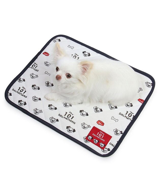 PET PARADISE ディズニー 101匹わんちゃん クール マット 小型犬 48×40㎝ ホワイト