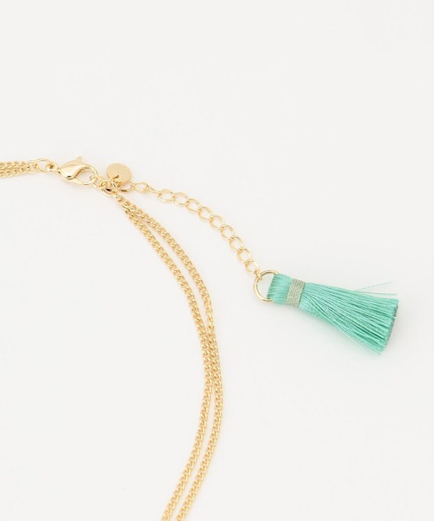 自由区 【カタログ掲載】ストーンミックスフリンジ2WAY ネックレス ゴールド系