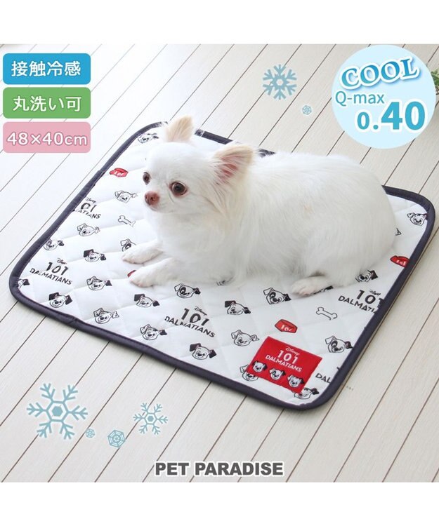 PET PARADISE ディズニー 101匹わんちゃん クール マット 小型犬 48×40㎝ ホワイト