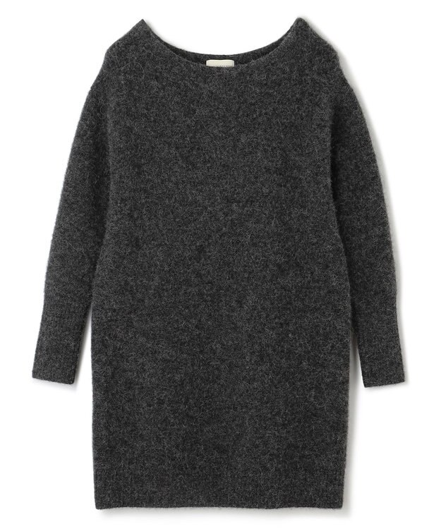 uncrave 【手洗い可】アルパカニット ワンピース（uncrave WHITE） チャコール